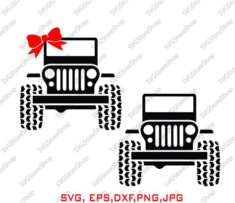 Jeep Svg Jeep Girl Svg Jeep Bow Svg Jeep Dxf Cricut Cut Etsy