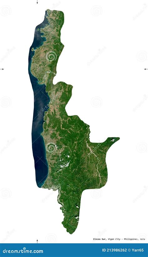 Ilocos Sur Philippines Isolated Sentinel Satellite Stock