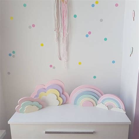 Pastel Rainbow Shelf Decoration | Themed kids room, Unicorn room decor ...