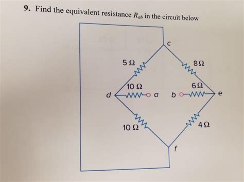 Solved 9 Find The Equivalent Resistance Rab In The Circuit Chegg