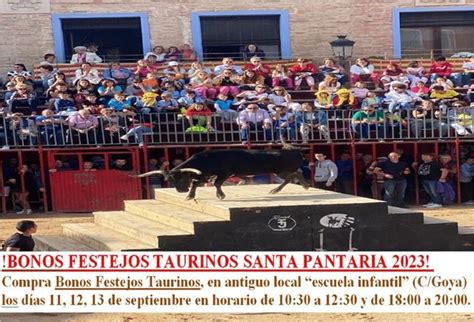 BONOS FESTEJOS TAURINOS SANTA PANTARIA 2023 Ayuntamiento De La Almunia