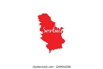 Serbia Outline Map Country Shape Stock Vector (Royalty Free) 1249016338