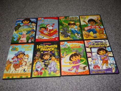 Dora The Explorer And Go Diego Go Nickelodeon Nick Jr 8 Dvd Lot