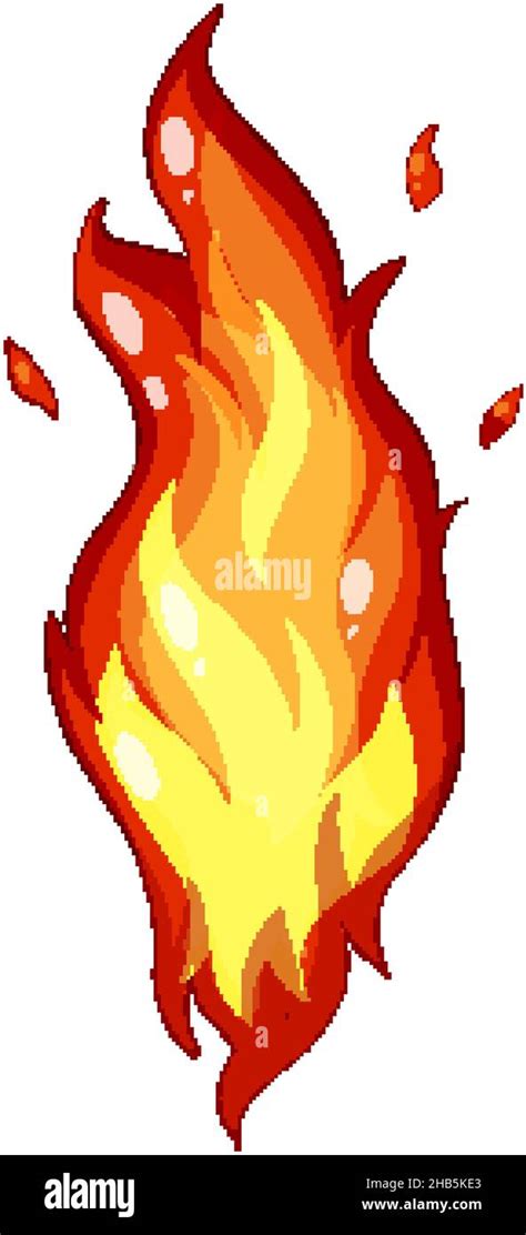 Flame in cartoon style isolated illustration Stock Vector Image & Art ...