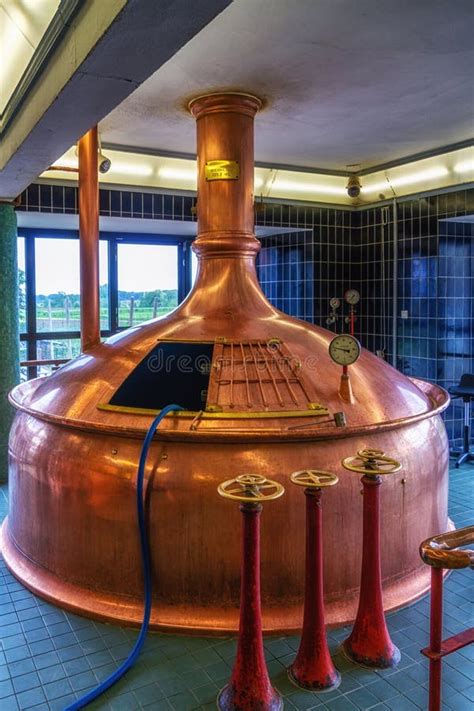 Copper Brew Kettle in Dutch Hertog Jan Brewery Editorial Stock Image ...