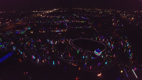 christmas light drone pic - Rhema Lights