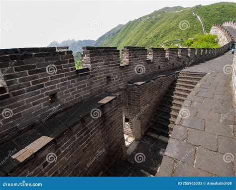 Great Wall of China stock image. Image of stone, monument - 255965333