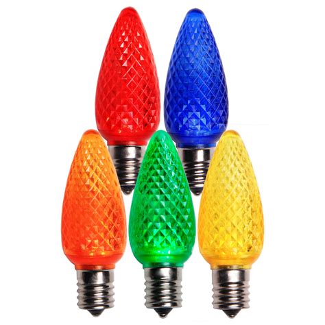 C9 Christmas Light Bulb - C9 Multicolor Christmas Light Bulbs, Transparent