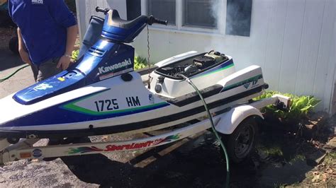 1992 Kawasaki Tandem Sport TS 650 Jet Ski Running On A Hose Test YouTube