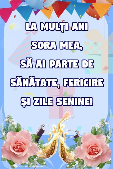 Felicitari de zi de nastere pentru Sora La mulți ani sora mea să ai