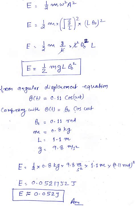 Solved A Simple Pendulum Consists Of A Kg Bob Connected To A