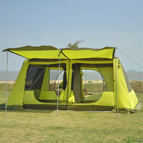 Two bedroom one hall tent outdoor 5 8 persons two layer storm tent ...