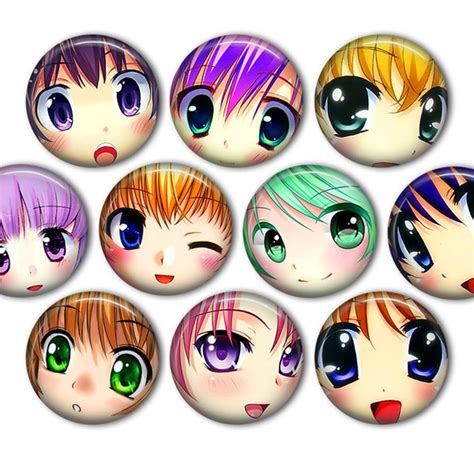 Cute Anime Buttons Etsy