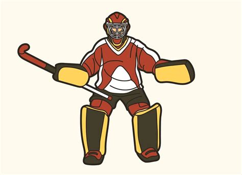 Field Hockey Sport Player Goalkeeper 11613348 Vector Art at Vecteezy