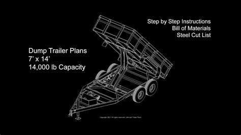 Dump Trailer Plans 7 X 14 Hydraulic Dump Trailer 14k Cap