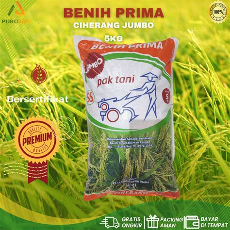 Jual Benih Padi Prima SS CIHERANG Jumbo Pak Tani 5kg