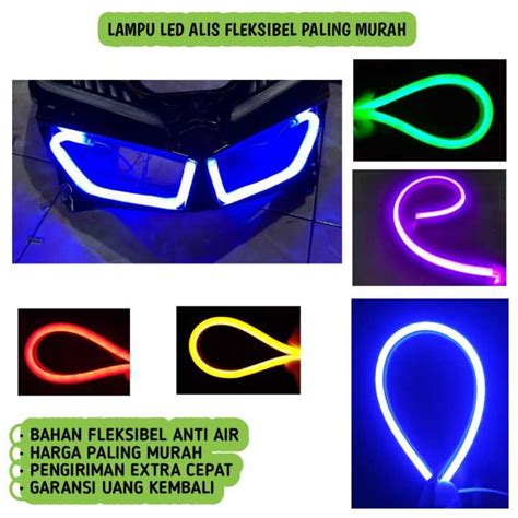 Lampu LED Alis Motor Elastis Flexibel Waterproof Tahan Air 15 25 30 45