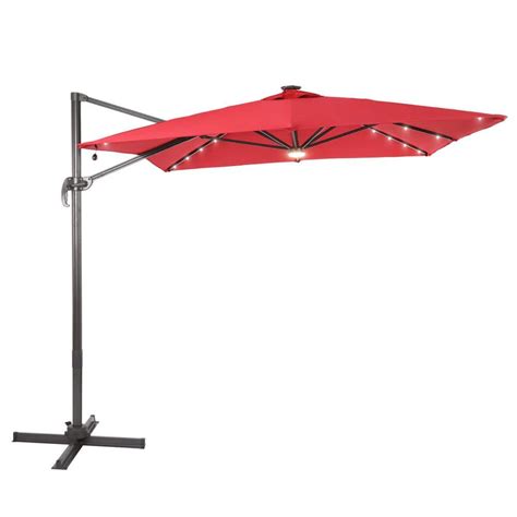 Joyesery 10 Ft X 8 Ft Outdoor Rectangular Cantilever Patio Umbrella 240 G Solution Dyed