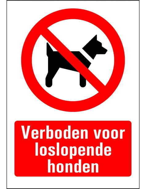 Verboden Voor Loslopende Honden Sticker Kopen