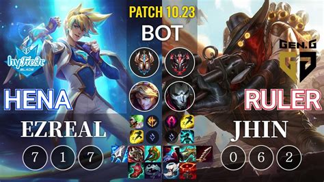 HyF Hena Ezreal Vs GEN Ruler Jhin KR Patch 10 23 YouTube