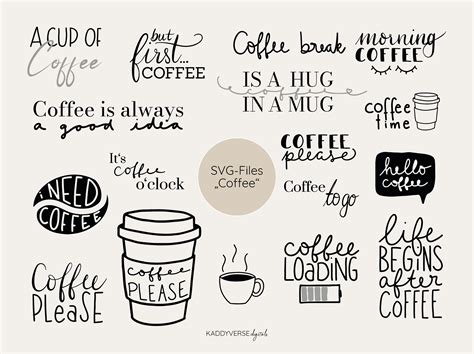 Coffee Plotter Files Cutting Files For Plotter Vector Svg Etsy