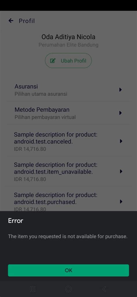 Error The Item You Requested Is Not Available For Purchase Android