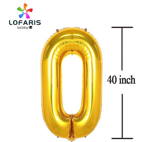 Lofaris Gold 60 Number Balloons Big Birthday Anniversary Party Decoration