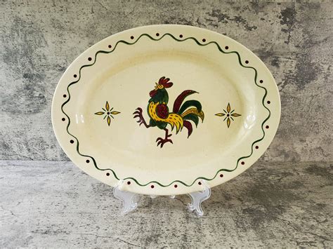 Open Soup Server Green Rooster Metlox Poppytrail California Provincial