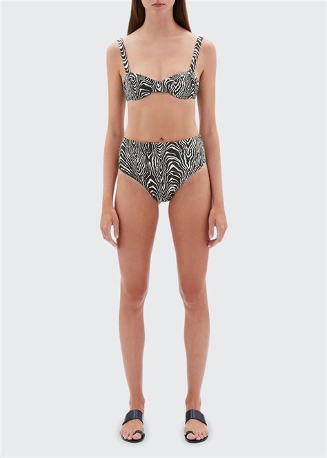 Jonathan Simkhai Lia Printed Bustier Bikini Top Bergdorf Goodman