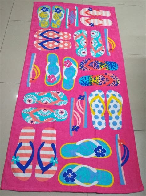 Mainstays Cotton X Pink Flip Flop Beach Towel Each Walmart