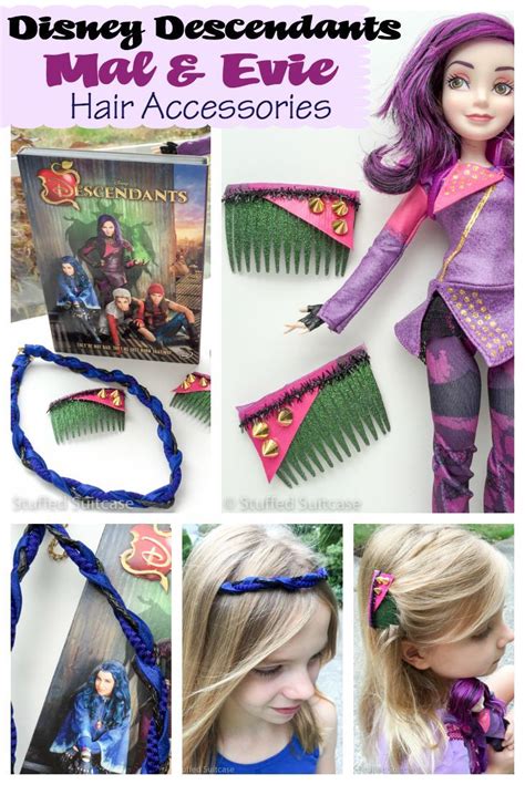 DIY Disney Hair Accessories for Descendants Mal and Evie | Diy disney hair accessories, Mal and ...