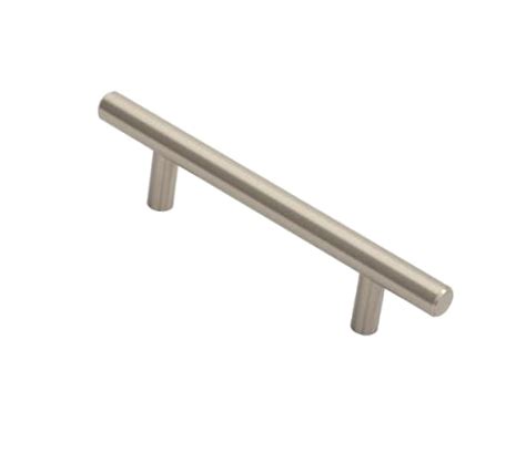 Fingertip Steel T Bar Cabinet Handle Multiple Sizes Satin Nickel