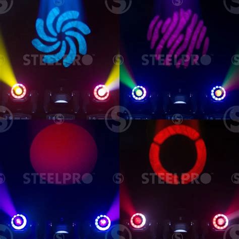 Cabeza M Vil Beam Led Spot Gobos W Luces Dj Steelpro H Env O Gratis