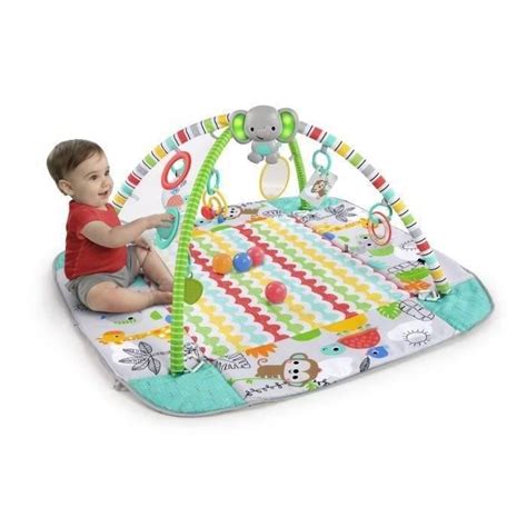 BRIGHT STARTS Tapis d éveil maxi 5 modes de jeu 40 balles 7 jouets