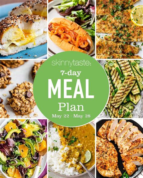 Free 7 Day Healthy Meal Plan May 22 28 Skinnytaste Healthy Meal Plans Meal Planning