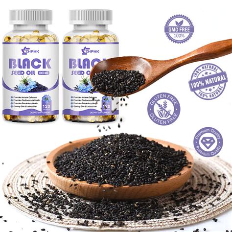 Black Seed Oil Capsules 100 Pure Organic Cold Pressed Cumin Nigella Sativa Ebay