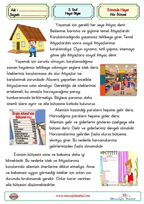 S N F Hayat Bilgisi Evimizde Hayat