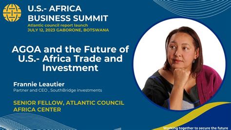 Us Africa Business Summit Launch Of The Report On The Future Of