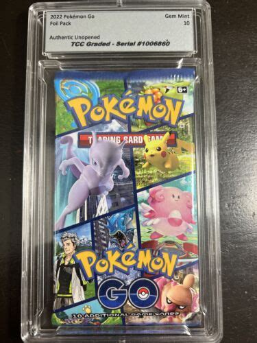 2022 Pokemon Go Foil Pack Tcc Graded Gem Mint 10 Ebay