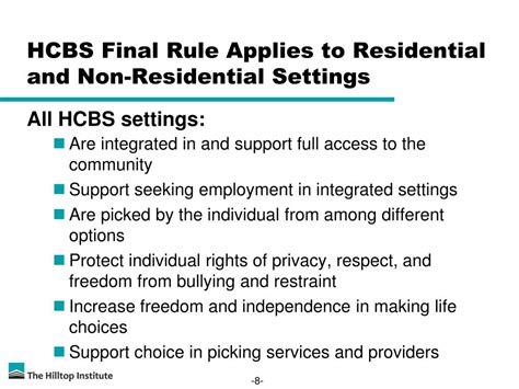 Ppt Hcbs Settings Final Rule Powerpoint Presentation Free Download