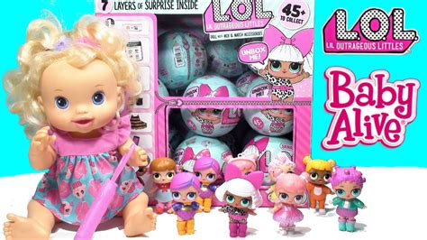 Lol Doll Surprise Blind Bag Ball Opening With Baby Alive Become A Fairy