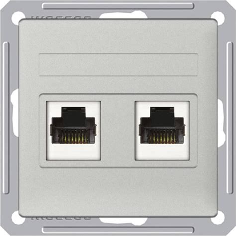 Механизм двойной компьютерной розетки Systeme Electric W59 rj45 ...