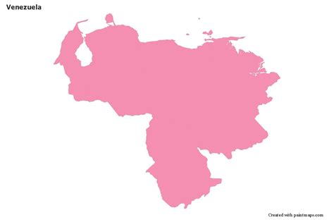 Mapas De Muestra Para Venezuela Rosa Contorno Image Sample Map