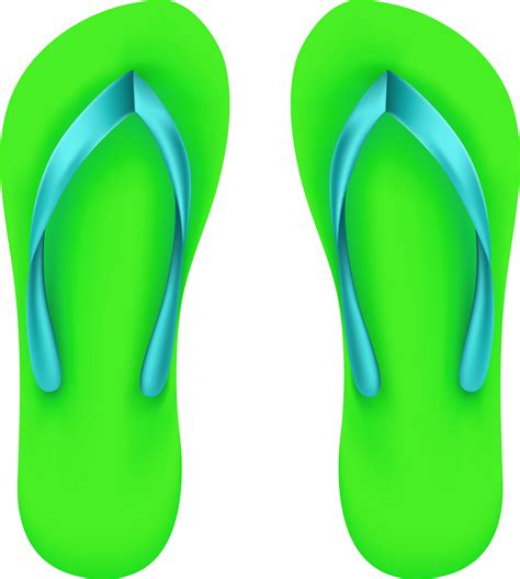 Download Green Beach Flip Flops Clipart Clipartcow Clip Art Png