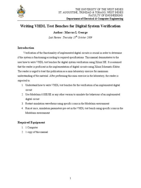 Pdf Writing Vhdl Test Benches For System Verification Dokumen Tips