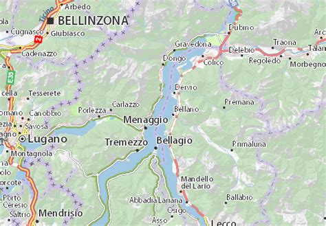 MICHELIN Lago di Como map - ViaMichelin