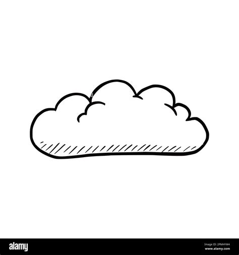 Juego De Nubes Dibujadas A Mano Nube De Estilo De Boceto De Fideos