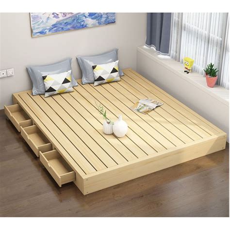 Buy Bingkai katil🌷Tatami Bed Frame Original Pine Wood Japanese BED ...