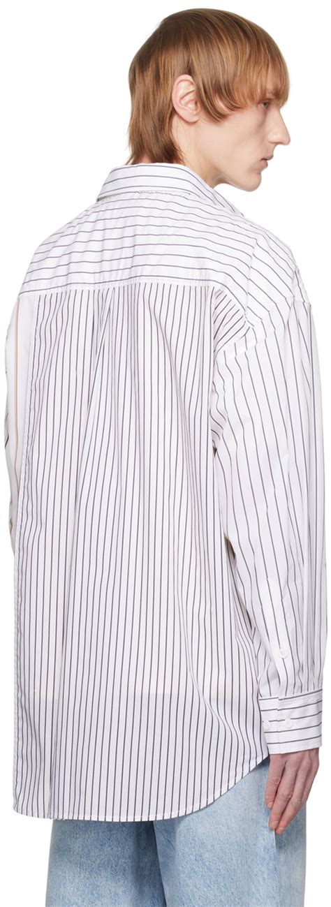 Feng Chen Wang Blue Multi Striped Shirt Feng Chen Wang