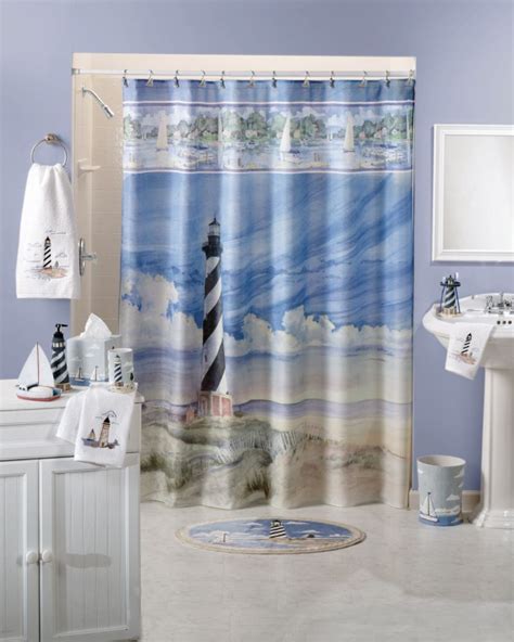 Lighthouse Shower Curtains In Furniture Ideas Deltaangelgroup